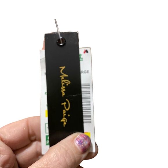 Melissa Paige Women's Peach Linen-Blend Straight Leg Pull-On Pants Elastic Waist - Picture 5 of 5